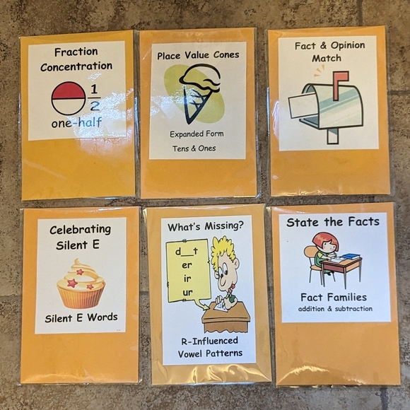 HOMESCHOOL home school laminated flash cards educational game - Picture 1 of 4